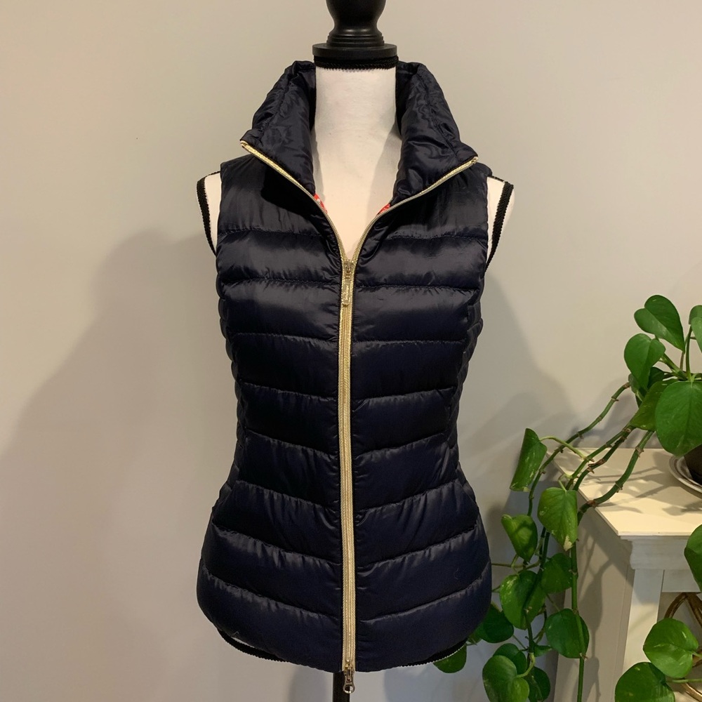 Lilly Pulitzer Navy Allie Puffer Vest S